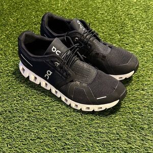 On Running Black and White Athletic Shoes